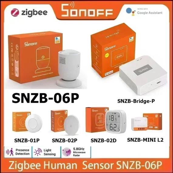 SONOFF SNZB 06P زيجبي مستشعر الوجود البشري Ewelink مراقب الحيوانات الأليفة الاستشعار Snzb 06p Sonoff التبديل منع سرقة كاشف الأمن